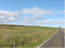 The road to Hareshaw Head farm on the way to Otterburn