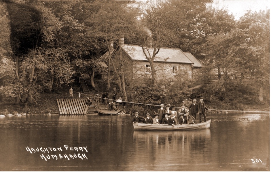 A sepia tone picture of Haughton Ferry taken by W. P. Collier around 1914