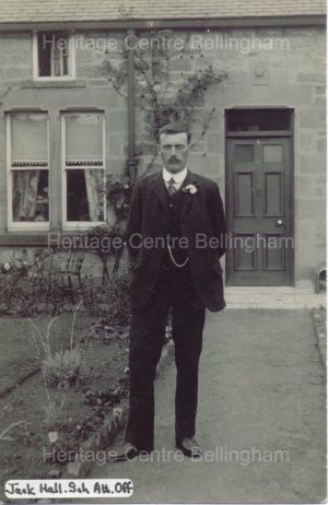 John "Jack" Hall outside Cruddas Terrace
