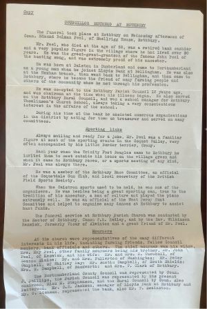 Typed Obituary for Edmund Bulman Peel