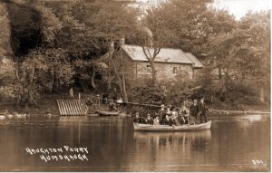 A sepia tone picture of Haughton Ferry taken by W. P. Collier around 1914